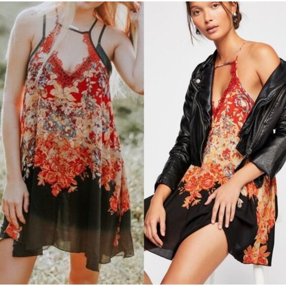 NWOT Intimately Free People Floral Haze Printed Mini Slip Dress XS - Picture 1 of 7